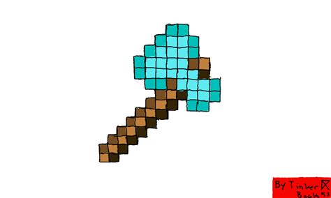 Diamond Axe Pixel Art Grid Delantalesybanderines