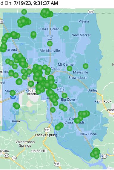 Huntsville Utilities on Twitter: "POWER OUTAGE UPDATE – 9:35AM Total ...