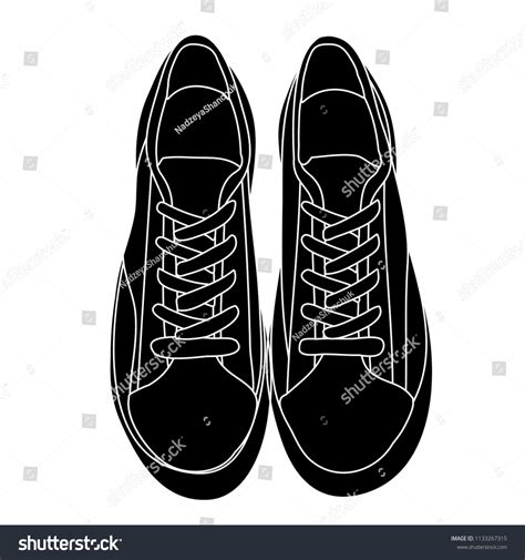 Silhouette Sneakers Vector Stock Vector Royalty Free