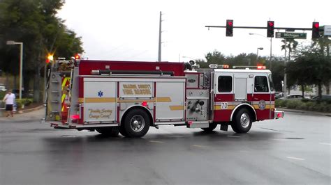 Orange County Fire Rescue Engine 70 Spare Responding Youtube