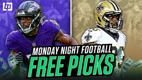 Monday Night Football Picks NFL Week 9 RAVENS Vs SAINTS MNF Free