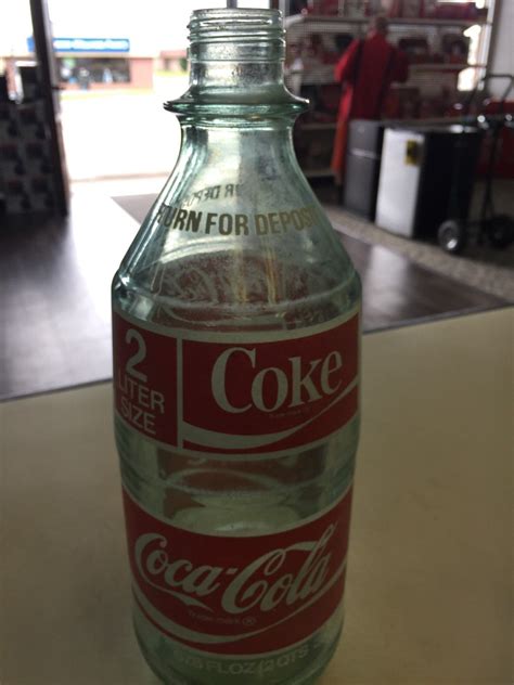 Vintage Oz Liter Coke Coca Cola Green Glass Bottle Antique