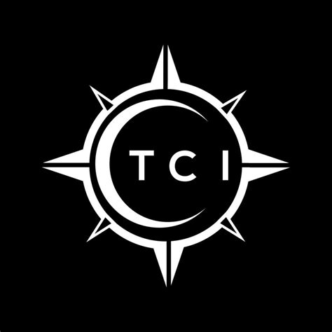 tci abstract technology logo design  black background tci creative