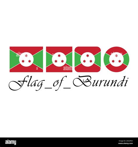 Flag Of Burundi Nation Design Artwork With Different Style Editable