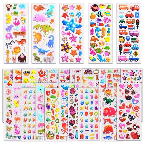 Amazon.com: Stickers for Kids 1000+, 3D Puffy Stickers 40 Different ...