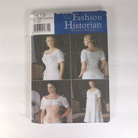 Simplicity Sewing Pattern Costume Civil War Chemise Corset Szrr