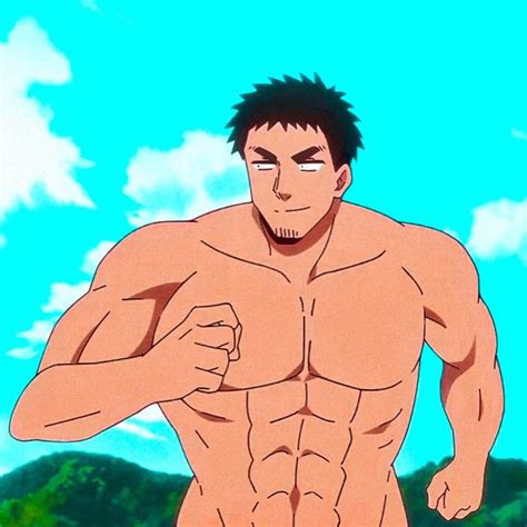 An Anime Character Is Posing For The Camera With His Shirt Off And No