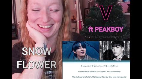 BTS V Snow Flower Lyrics Feat Peakboy Reaction YouTube