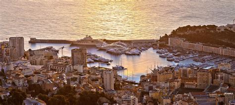 Monte Carlo Luxury Yacht Porto Porto Porto Di Hercules Vista Aerea Dell