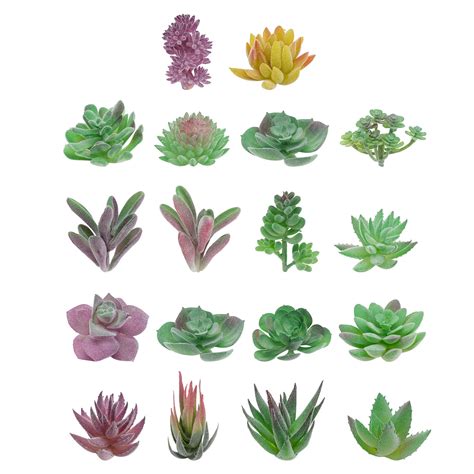 18 Pcs Simulated Succulents Fake Plant Planters Miniture Decoration