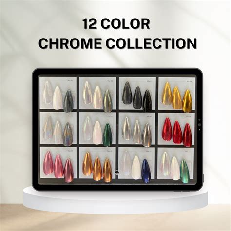 Chrome Set 12 Colors Free Sample Display Hang Nail Product