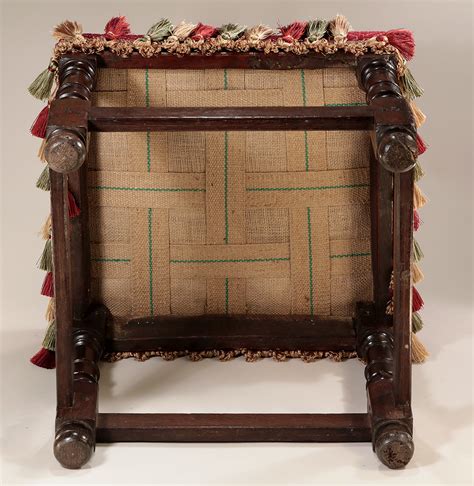 Charles Ii Upholstered Oak Stool England C1660 M Ford Creech Antiques