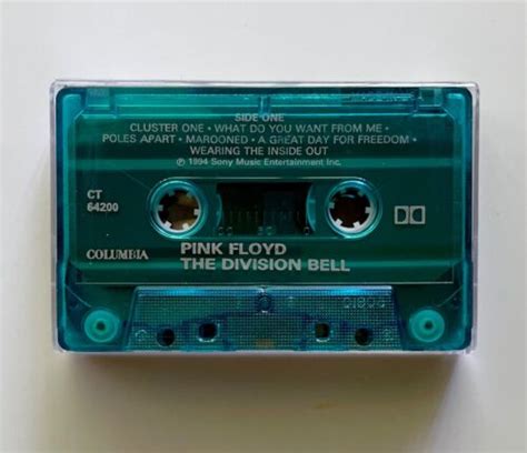 Blue Tape Vtg Pink Floyd Album The Division Bell Cassette Tested