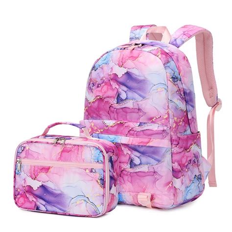 Newest Girls Book Bags School Backpack with Lunch Box For Primary ...