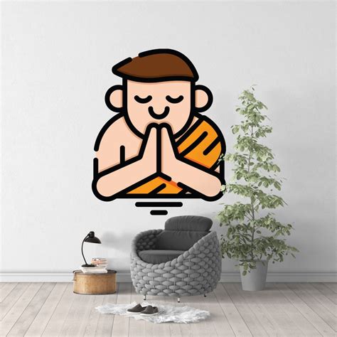 Sticker Homme Zen Stickers Zen Autocollants Stickerdecofr