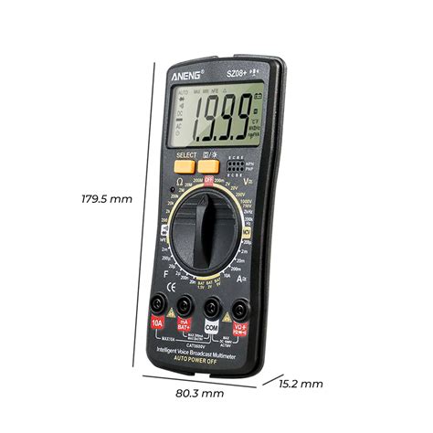 ANENG Digital Multimeter Voltage Tester SZ08 Black