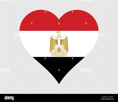 Egypt Heart Flag Egyptian Love Shape Country Nation National Flag Arab Republic Of Egypt