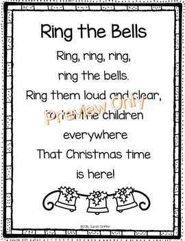 a christmas poem with bells on it and the words ring the bells, ring ...