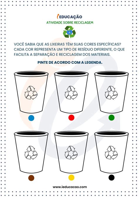 Atividades Lixo Reciclavel Educação Infantil - Atividades Sobre Reciclagem na Educação Infantil - PDF Gratuito