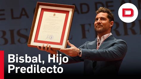 David Bisbal Reconocido Como Hijo Predilecto De Almer A Youtube