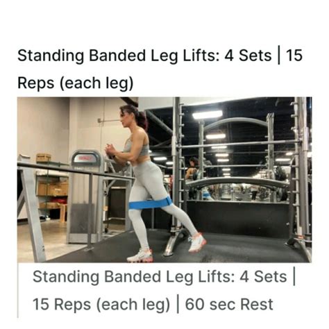 Standing Banded Leg Lifts Sets Reps Each Leg By Corporal K