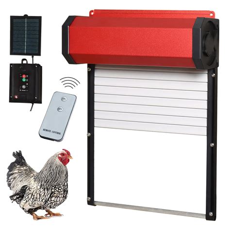 Buy HHXRISE Chicken Coop Door Automatic Aluminum Chicken Door Solar