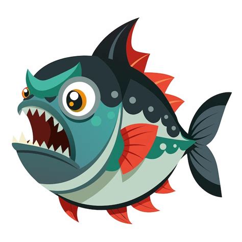 Premium Vector Angry Fish Icon Cartoon Illustration Of Angry Fish