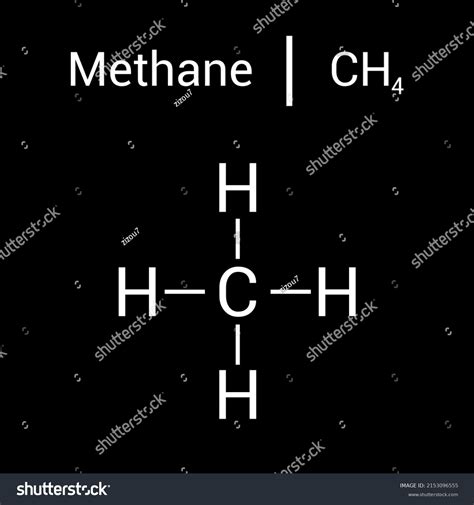 Chemical Structure Methane Ch4 Stock Vector (Royalty Free) 2153096555 ...