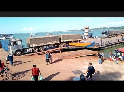 Itaituba Pa Desembarque De Carros Da Balsa Travessia Rio Tapajos