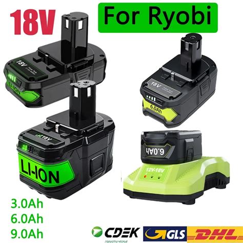 For Ryobi 18v Battery P108 Rb18l20 Lithium Ion Battery For Ryobi One