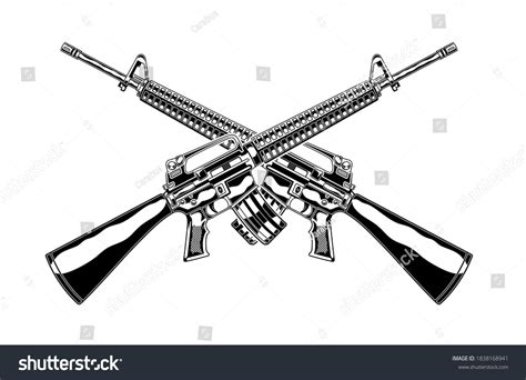 Crossed M16 Rifles