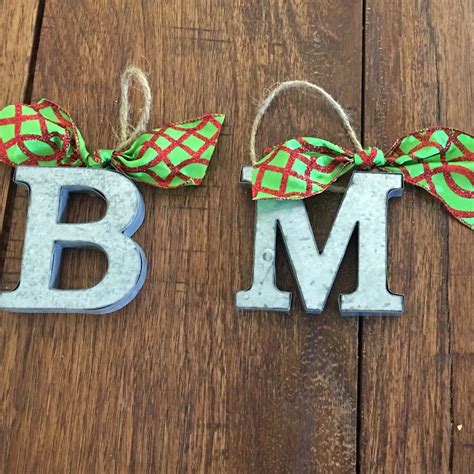 Alphabet Letter Christmas Ornaments