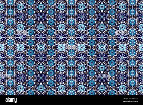 Ottoman Iznik Tiles Design Abstract Geometric Pattern Vector