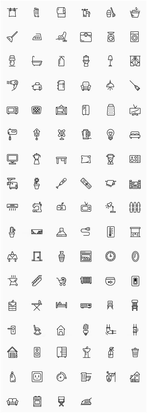 Household Icon Set on Behance