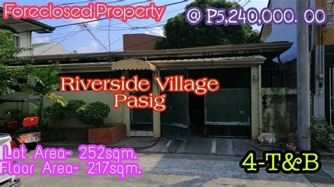 Riverside Village Brgy Sta Lucia Pasig City 4 Bedrooms 4 Tandb Lot