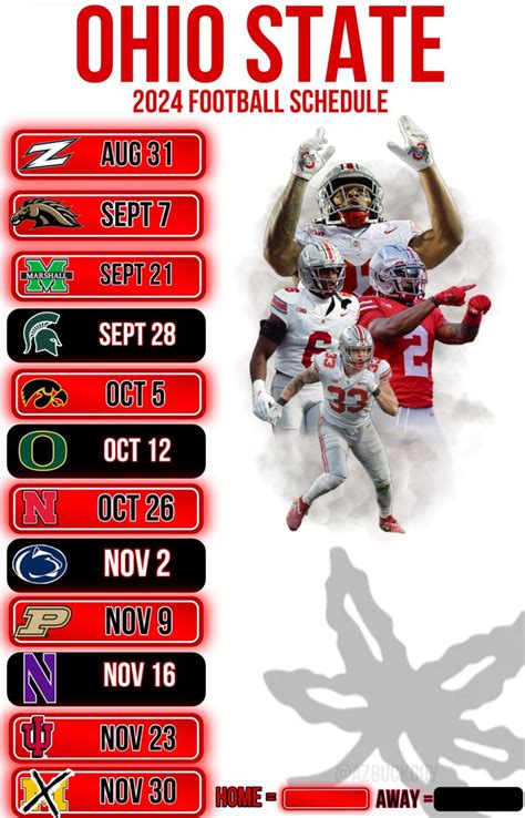 Printable Ohio State Football Schedule 2013 Land Grant Holy Land