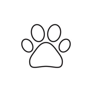 Dog Paw Print Outline