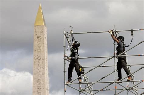 Stadiums rise at Paris landmarks 100 days from Olympics | The Straits Times