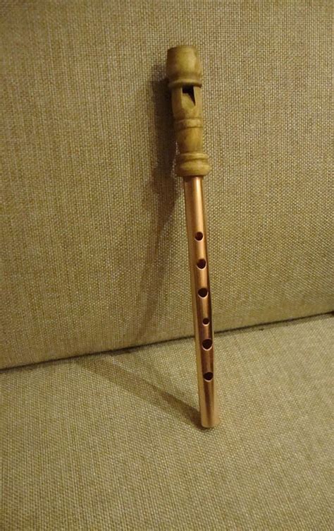 Whistle From Walnut And Copper In D5 Key Fipple Folk Flute Whistle