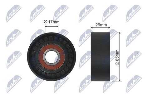 Tensioner Pulley V Ribbed Belt Rnk Ar Nty E