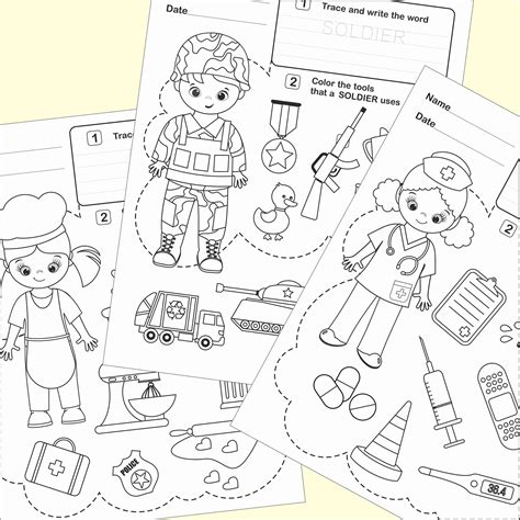 Community Helpers Activity Community Helpers Coloring Pages