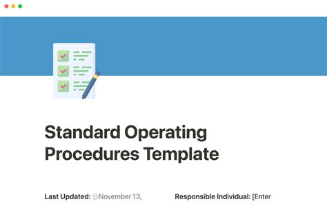 Plantillas Gratuitas De Notion Procedimiento Operativo Estándar Sop