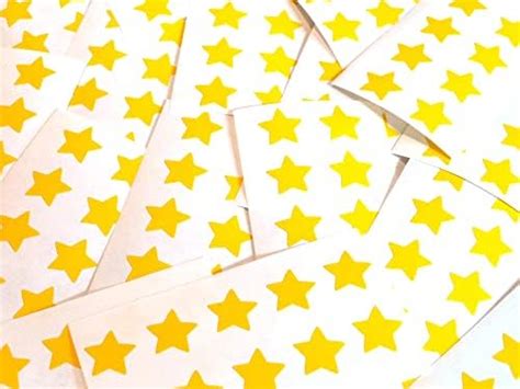 Labels Mm Stars Yellow Colour Code Stickers Self Adhesive