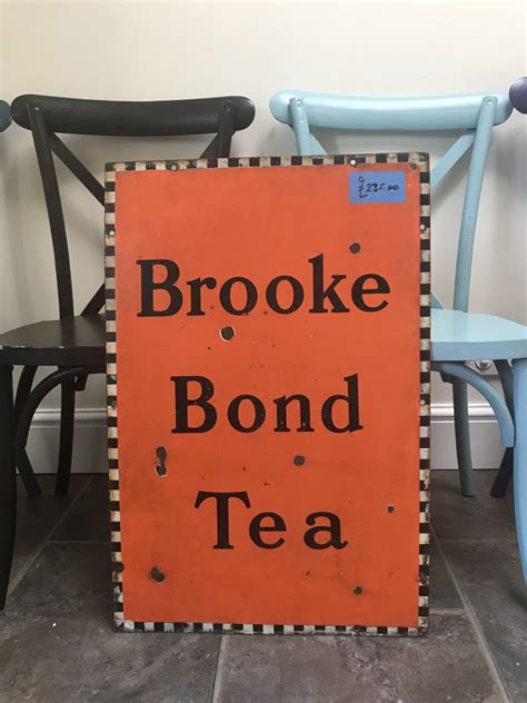 Brooke Bond Tea, vintage enamel advertising sign - Vintage Pine Etc. Ltd