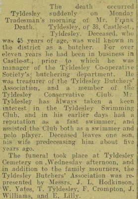 Tyldesley Family History: Frank Tyldesley 1879-1925