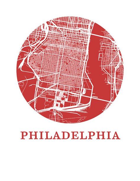 Philadelphia Map Print City Map Poster - Etsy