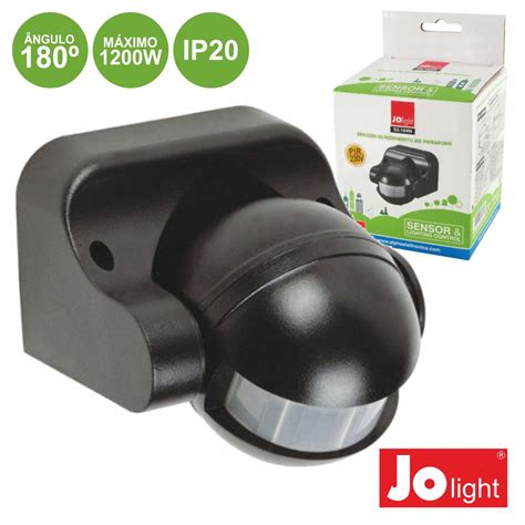 Comprar Detector De Movimentos Pir De Parede Preto Jolight O