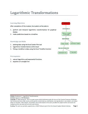 Fillable Online perform and interpret logarithmic transformations for ...