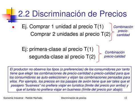 PPT 2 2 Discriminación de Precios PowerPoint Presentation free