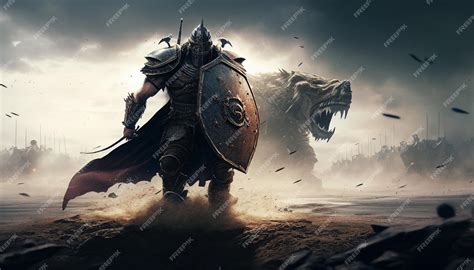 premium photo illustration  fighting  decisive battle